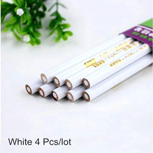 White-4PCS Белый карандаш бумажный деревянный карандаш палочки горячей фиксации Стразы не горячей фиксации Стразы Diy инструменты B1972 - Цвет: White-4PCS