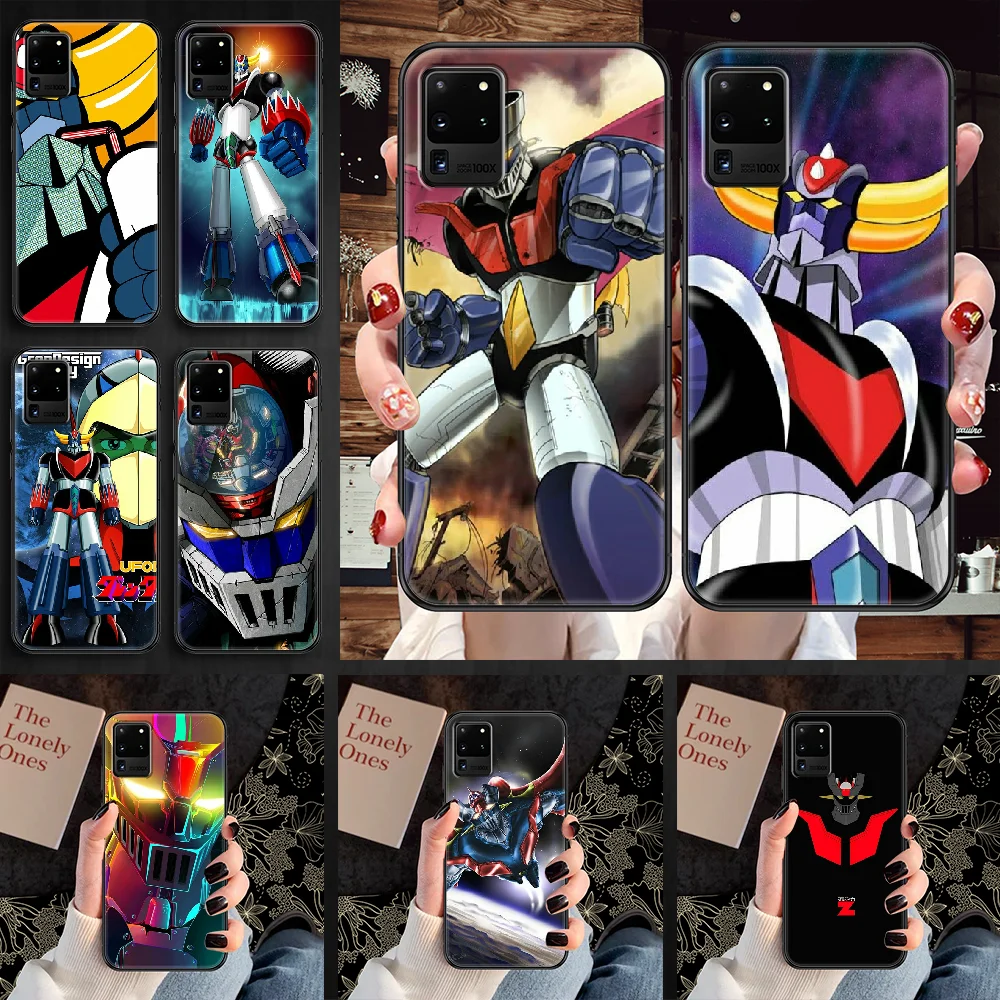 UFO Robot Grendizer Phone case For Samsung Galaxy Note 4 8 9 10 20 S8 S9 S10 S10E S20 Plus UITRA Ultra black tpu cell cover
