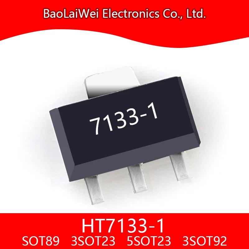 500pcs HT7133-1  3SOT89 3TO92 5SOT23 3SOT23 ic chip Electronic Components Integrated Circuits voltage regulator HT7133-1