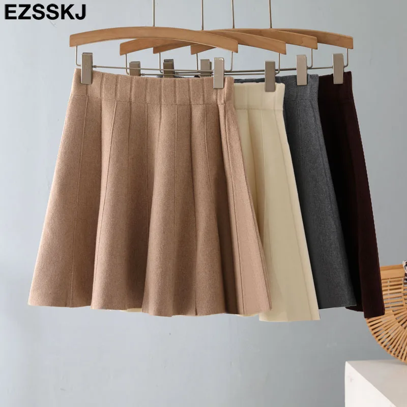 Короткая юбка-солнце для женщин мини-юбка трапециевидная с высокой талией на