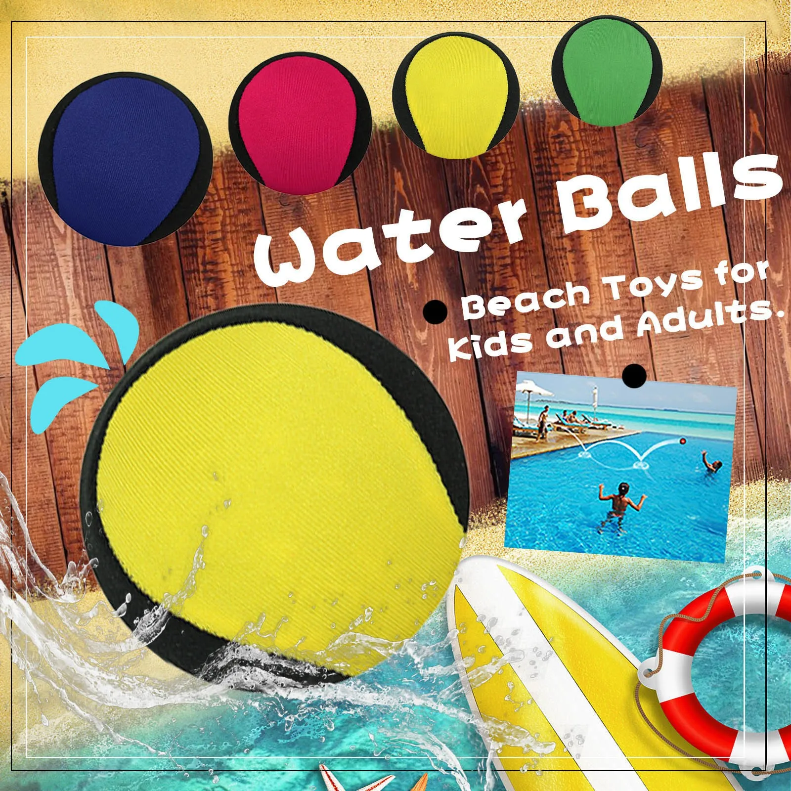 

Water Bouncing Ball Outdoor Toys Water Pool Ball Water Ball Water Game Stress Relief Sports For Kids Children Adult Juguete