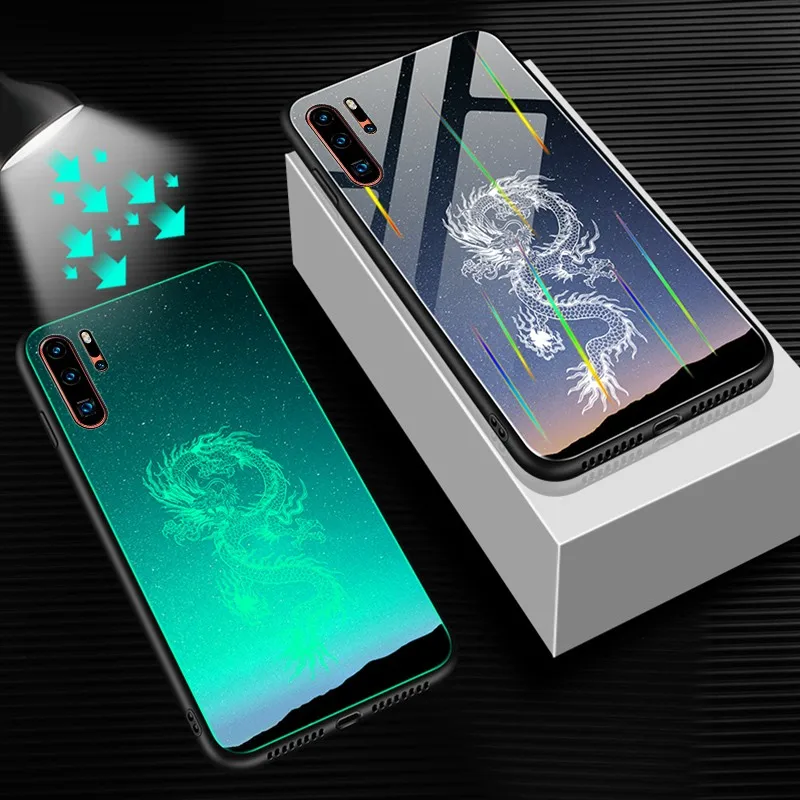 7 Чехол для huawei P30 Lite P20 Pro Чехол из закаленного стекла ударопрочная световая крышка для huawei P30 Lite Nova 4e Nova 5 Pro 5i чехол - Цвет: 7