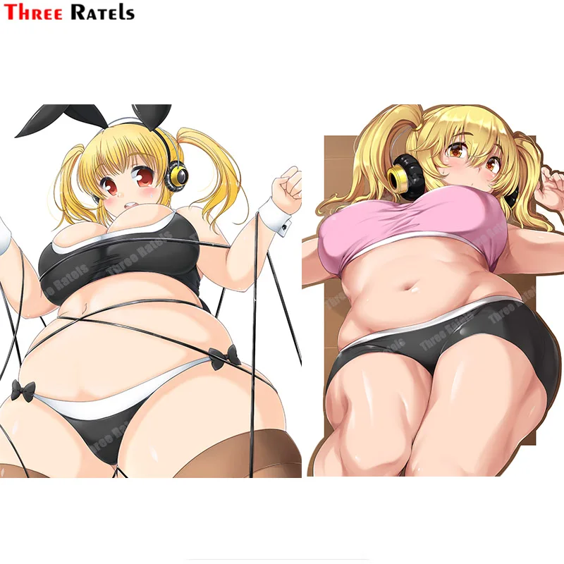 

Three Ratels A379 Super Pochaco Nitroplus для автомобиля, наклейки на лобовое стекло, аниме, игра, виниловые материалы, аксессуары для украшения автомобиля, на...