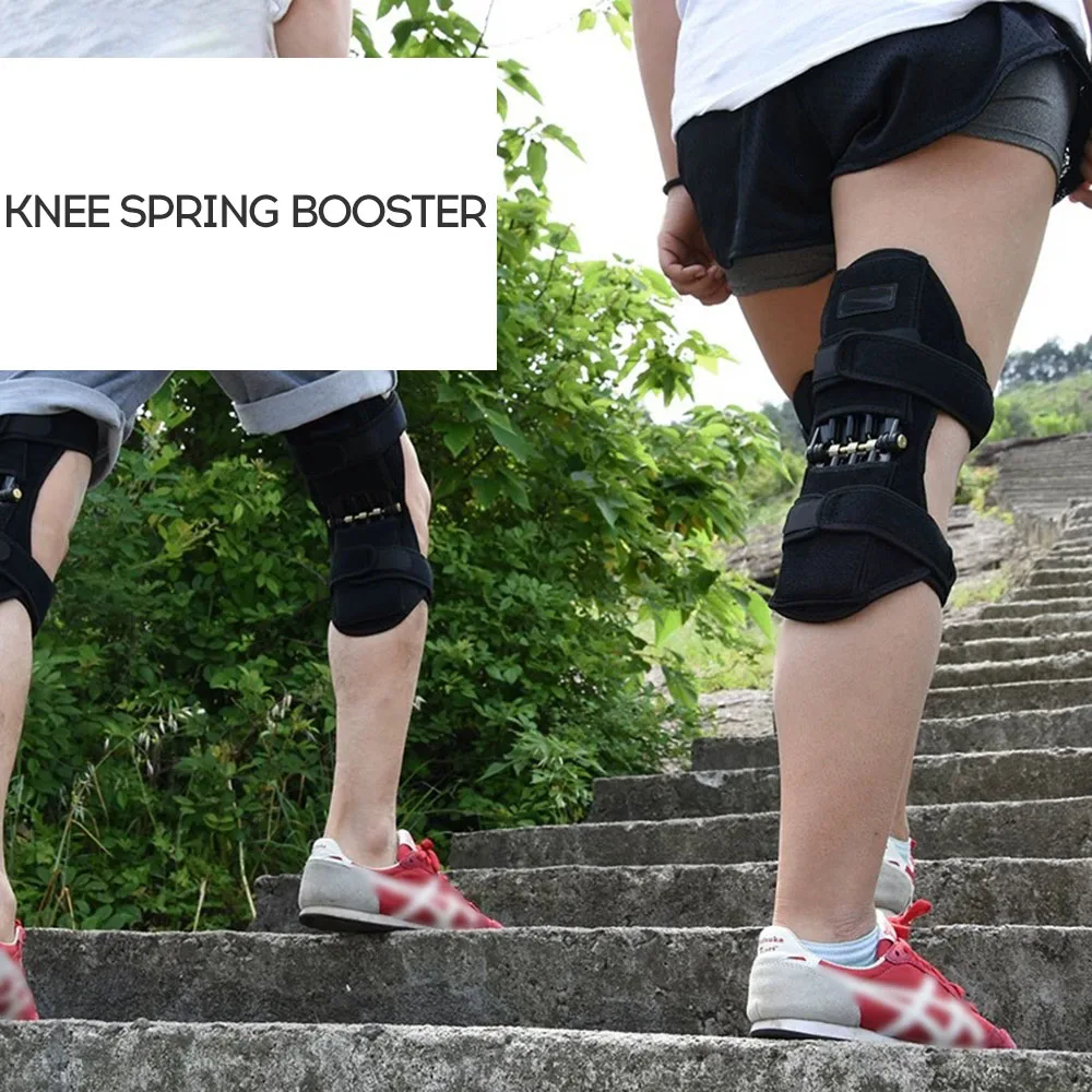 Knee Booster Joint Support Pads Patella Strap Tibial Powerful Rebound Spring Force for Gym Running Walking | Красота и здоровье