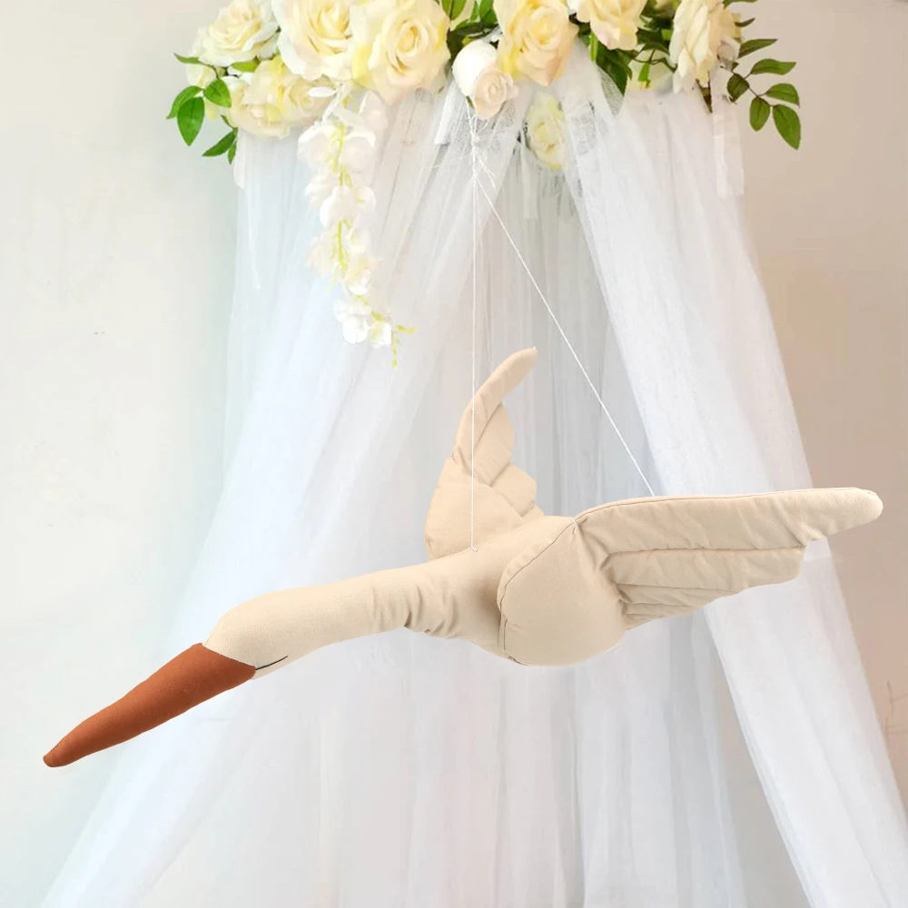 

Настенная подвесная льняная ткань в виде лебедя, подвесные украшения, плюшевая Мягкая кукла, детская мягкая подушка, украшение для спальни, ...