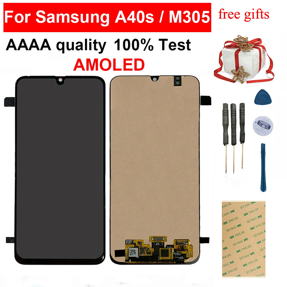 AMOLED для samsung Galaxy M30 2019 M305 lcd сенсорный экран дигитайзер в сборе M305F/DS A40s 6 4 дюймов
