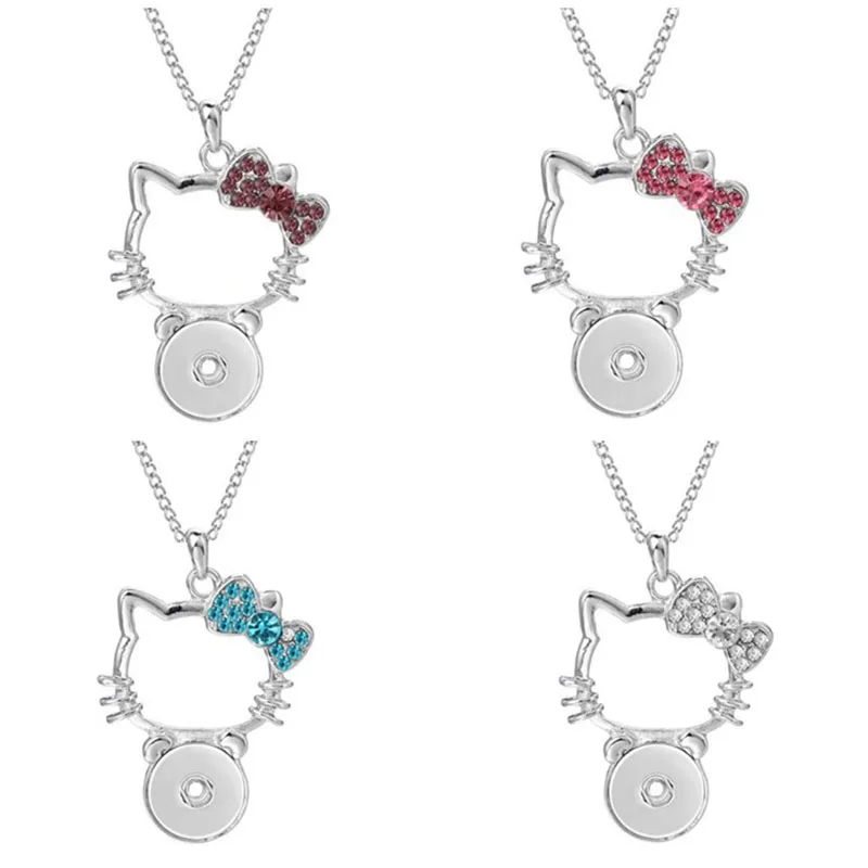 Новинка ювелирное изделие простое 18 мм ожерелье с цепочкой DIY милый кот подвеской