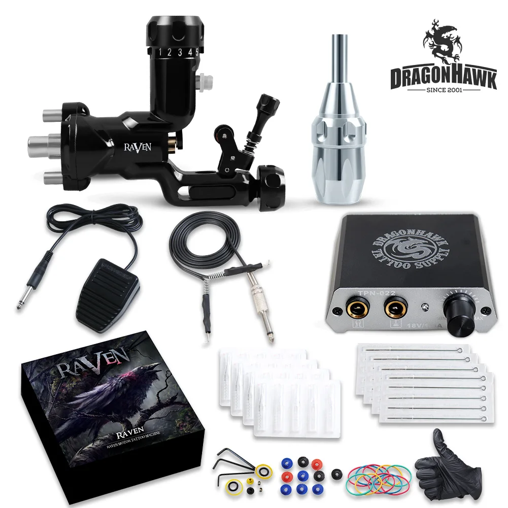 Лучший набор для татуировок Airfoil вращающийся машинный пистолет источник питания