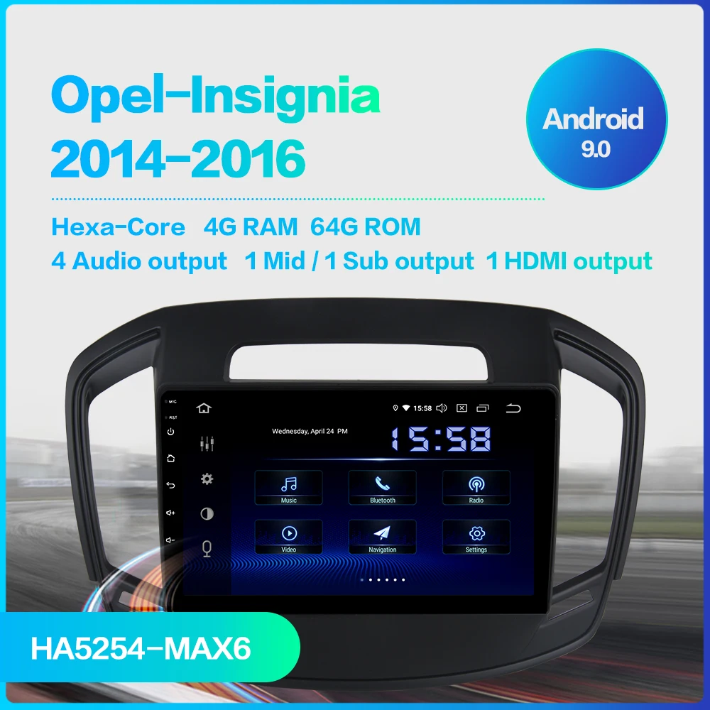 Dasaita 10," ips сенсорный экран автомобильный мультимедийный плеер Android 9,0 для Opel Insignia MP3 Bluetooth gps MAX6