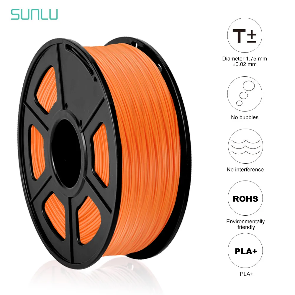 SUNLU PLA плюс 3D принтеры нити 1 75 мм кг 2.2LBS + DIY печать Материал с катушкой принт в