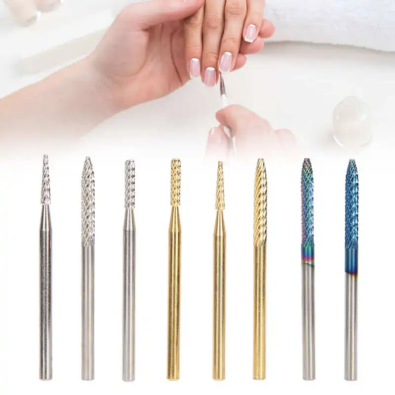 

8 Pcs/ Set Nail Drill Bit Nail Art File Nail Gel Dead Skin Remover Alloy Polishing Grinding Head Manicure Tool Accessories