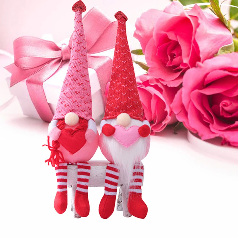 

Valentine's Day Gnome Rudolph Plush Toy Faceless Doll Valentines Day Gift Creative LED Light Home Decor Romantic Fashion