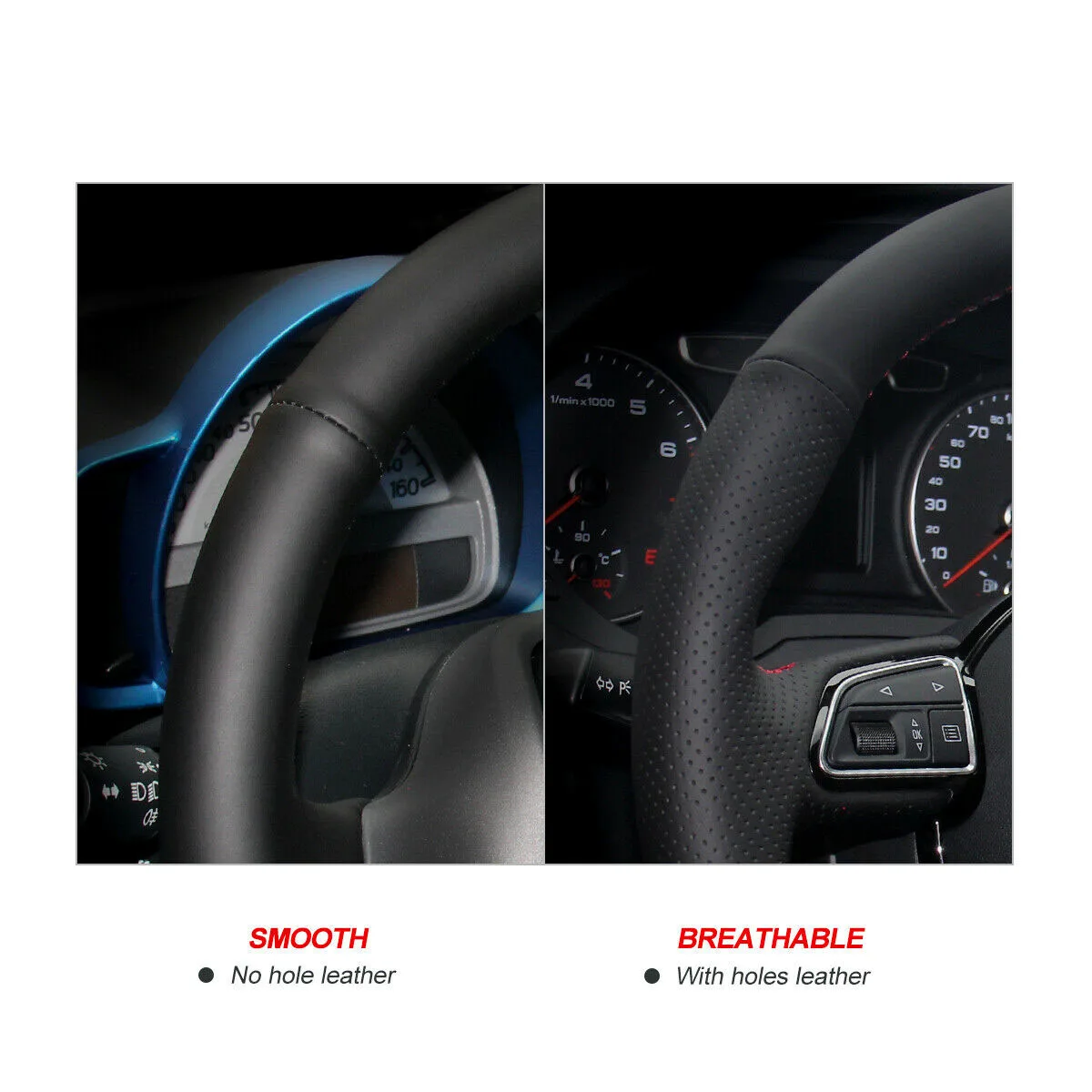 

Hand Stitch Black Artificial Leather Car Steering Wheel Cover Nissan Rogue 2008 -2013 Sentra 2007-2012