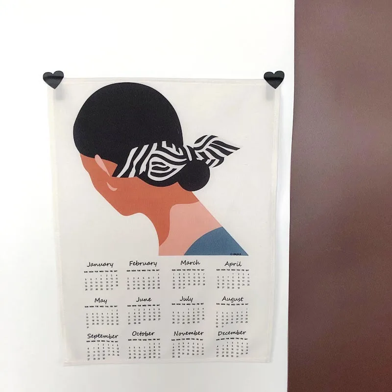 Скандинавское искусство 2020 календарь подвесной тканевый фон ткань украшение