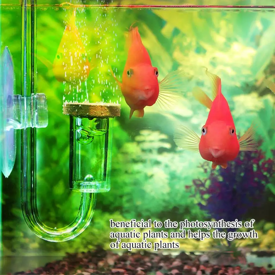 Fish Tank Acrylic Transparent CO2 Diffuser Atomizer Bubble Counter for Aquarium Plants Water Grass