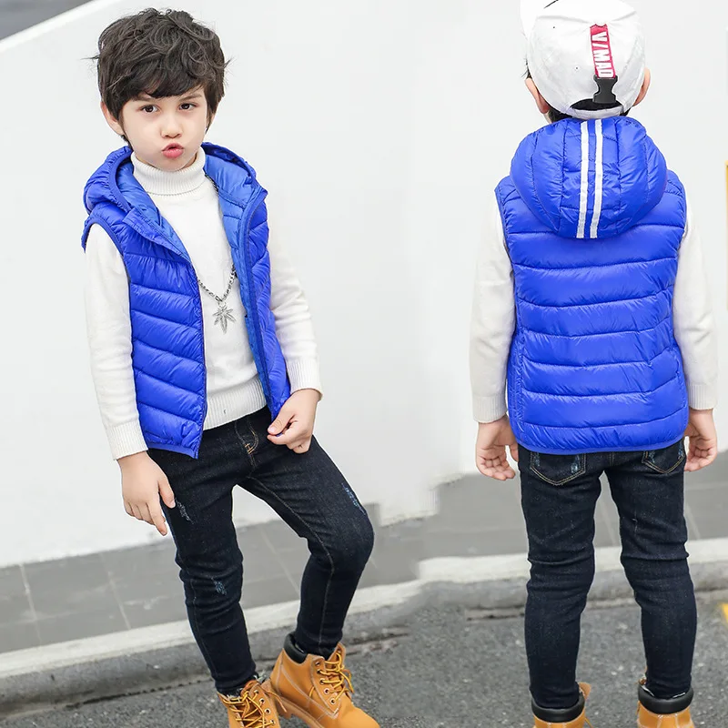 Новинка 2019 года зимняя одежда для детей Детский пуховый жилет светильник куртка