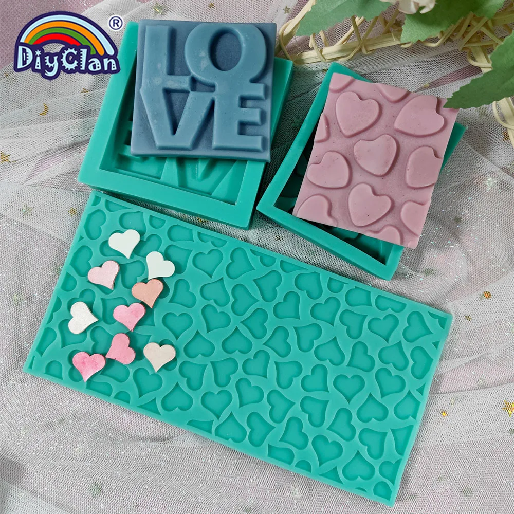 

Valentine's Day Love Heart Silicone Mold DIY Handmade Crafts Fondant Cake Decorating Tools Chocolate Sugar Biscuit Baking Mould