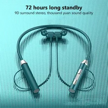 Wireless Bluetooth Earphones Neckband Magnetic Bass In Ear Sports Headphones with Mic Stereo Noise Reduction Music Headset