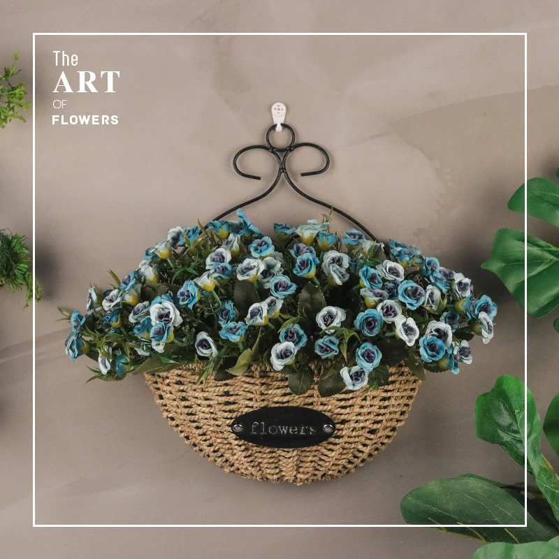 Искусственные цветы настенные украшения для стен помещений зеленые растения