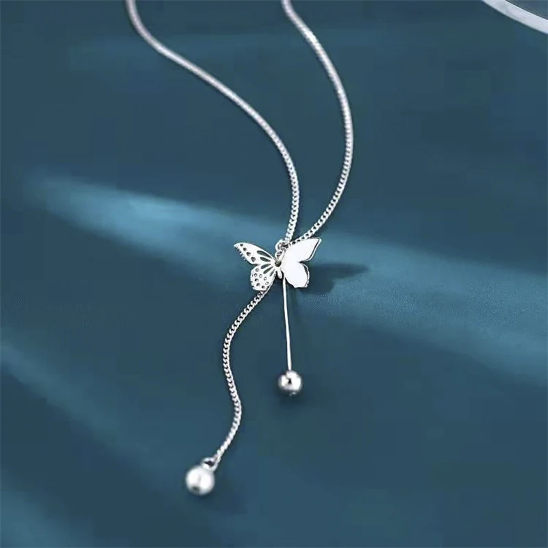 

Vintage Boho Couple Cuban Link Chain Korean Fashion Jewelry Sets,Streetwear Butterfly Necklace For Women Goth Accessories.