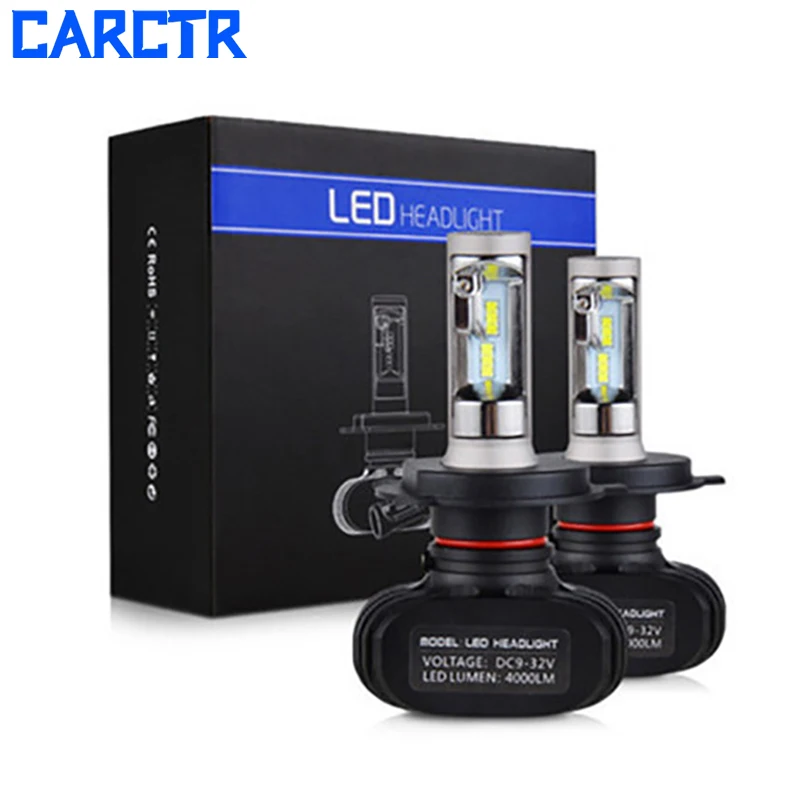 CARCTR 8000LM 6500K H1 H3 H11 H8 H9 H27 H10 H13 H7 светодиодный свет фар автомобиля H4 светодиодный лампы 9006 HB1 HB5 9008 светодиодный CSP 50W 12V 24V