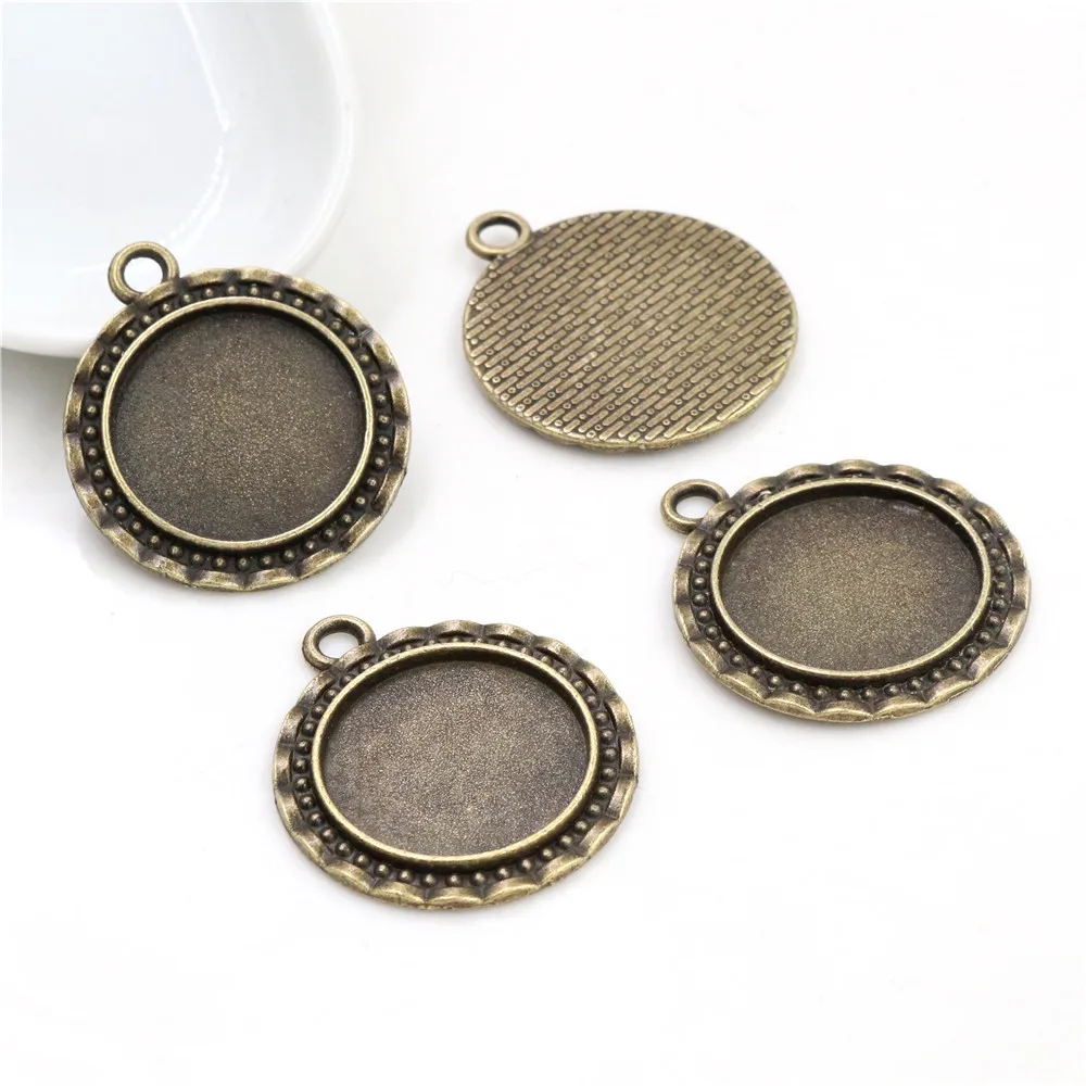 10 шт 20 мм Внутренний размер Античная Посеребренная и бронзовая линия стиль