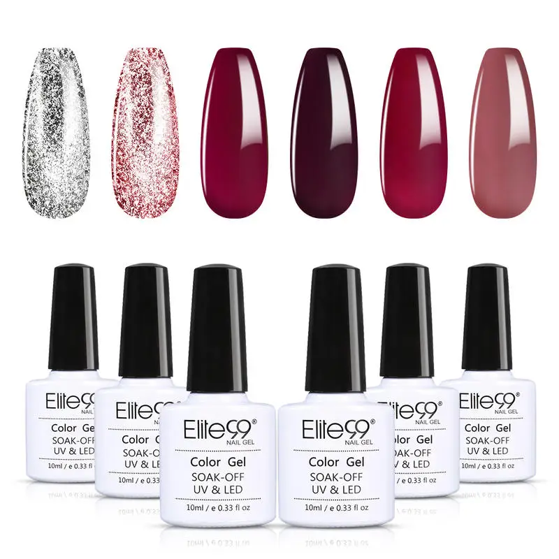 Elite99 6 шт./лот 10 мл чистая серия Гель лак для ногтей набор Vernis Полупостоянный
