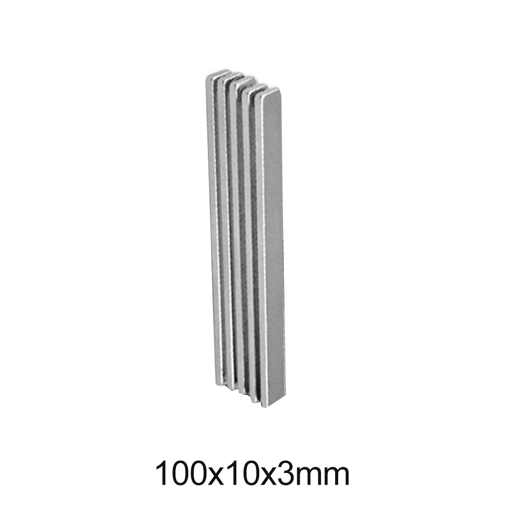 Сверхпрочные магнитные магниты длина 100 мм постоянный неодимовый магнит 100x10x3 1 ~ 20