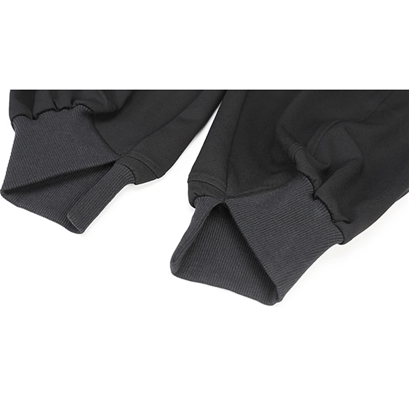 

High Elastic Waist Black Ribbon Harem Pants New Loose Casual Fit Trousers Women Korean Fashion Tide Spring Autumn 2021