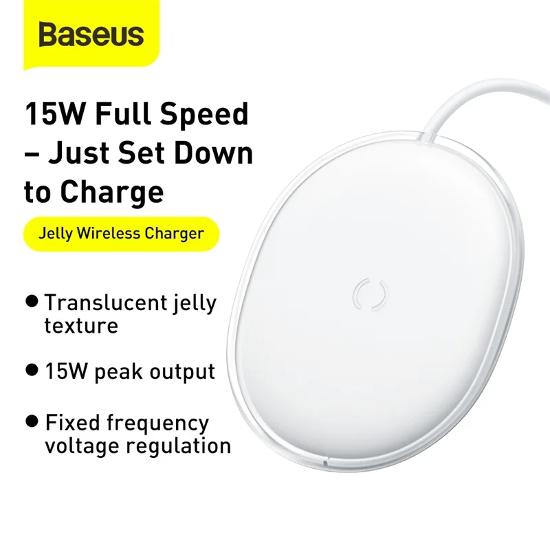 baseus 15w qi wireless charger for iphone power fast charging with 1m type c data cable charger for mobile phone headphones free global shipping