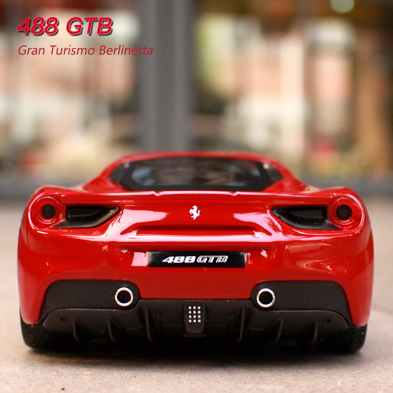 Модель автомобиля Bburago Ferrari 488 GTB 1:24 литой металлический модем детская игрушка