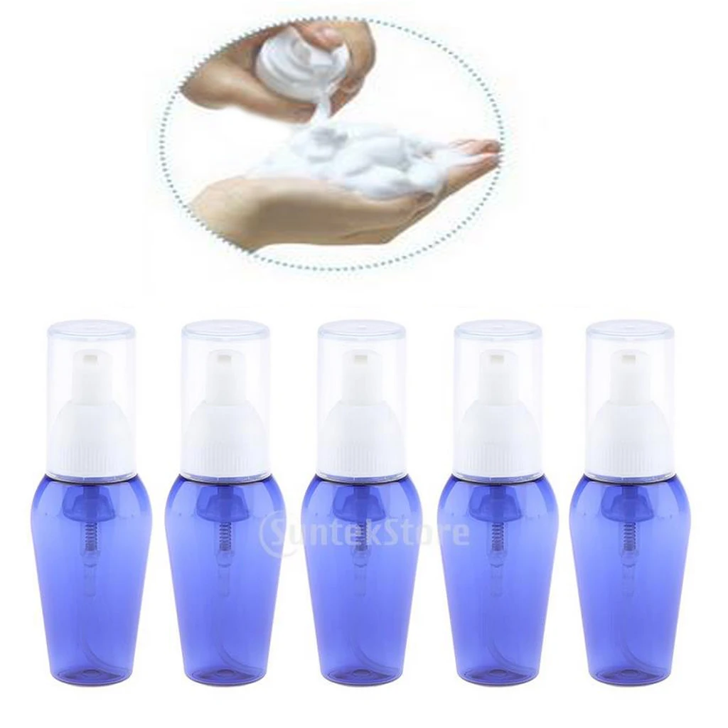 

5 Pieces Transparent Empty Foam Foaming Dispenser Pump Container Bottles Set