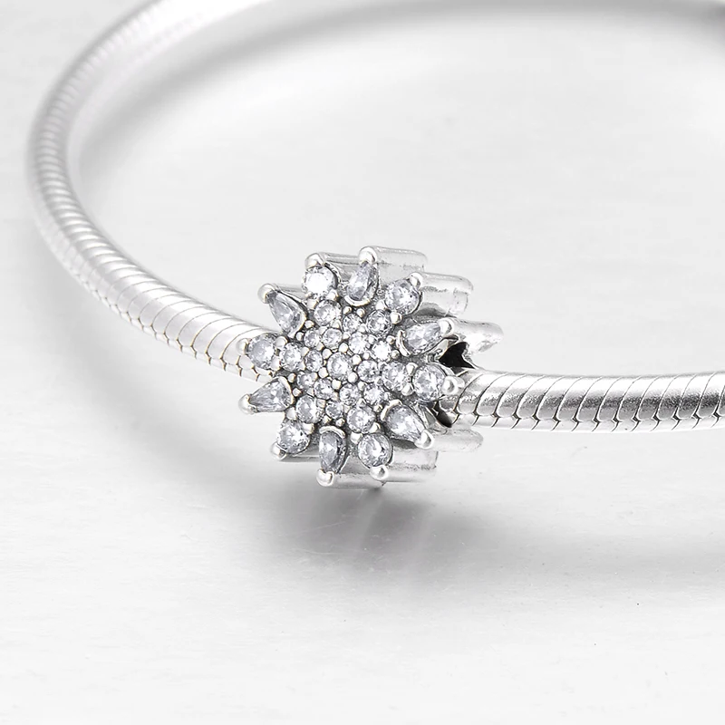 Модный сверкающий браслет из стерлингового серебра 925 пробы с фианитами |