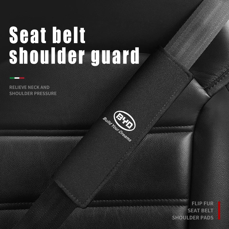 

2pcs/set Car Safety Belt Shoulder Cover Protection Seat Belt Padding Pad For BYD M6 G3 G5 T3 13 F3 F0 S6 S7 E5 E6 Car Accessory
