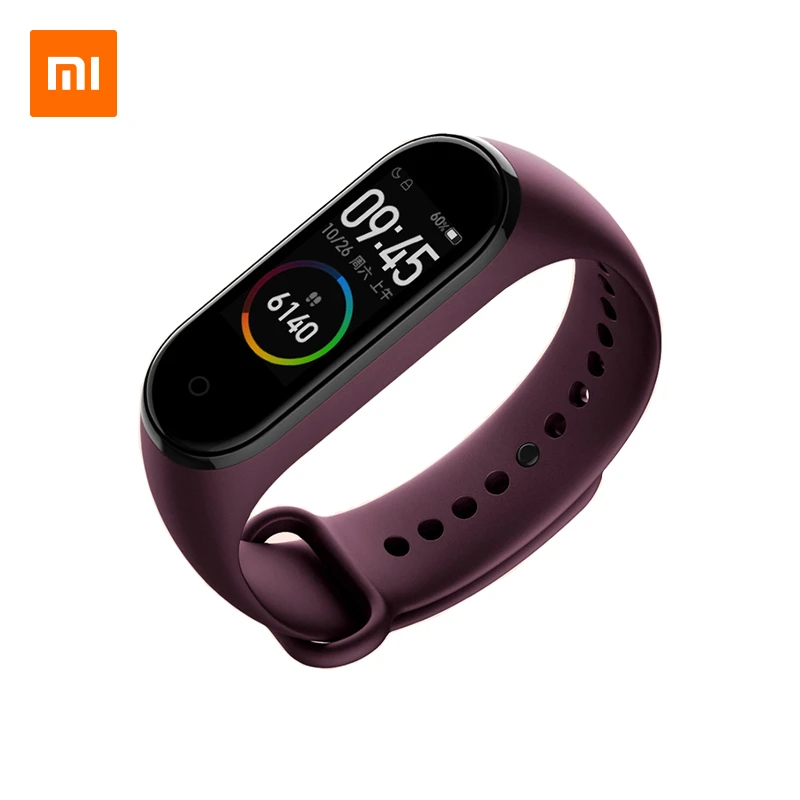 Оригинальный ремешок на запястье Xiaomi Mi Band 4 5 ТПУ Черный Оранжевый Розовый Синий