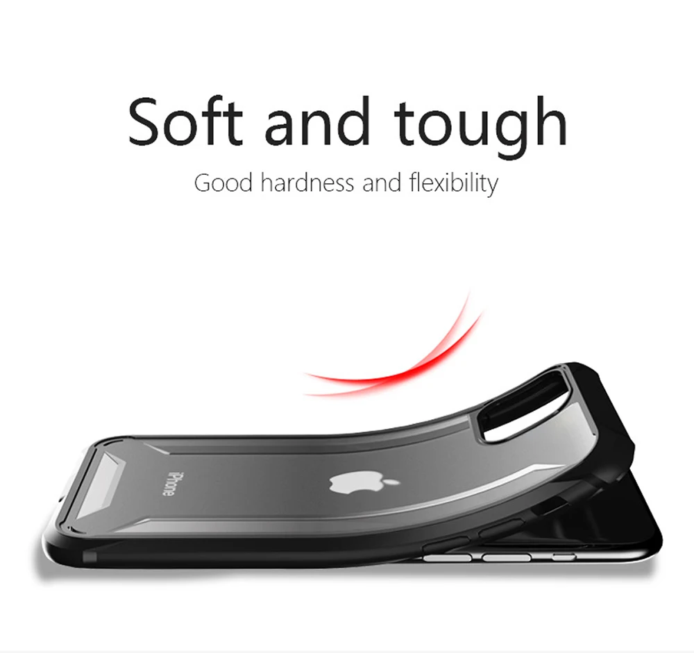 Ударопрочный прозрачный чехол OTAO для iPhone 11 Pro MAX X XR XS 7 8 Plus мягкий матовый из ТПУ с