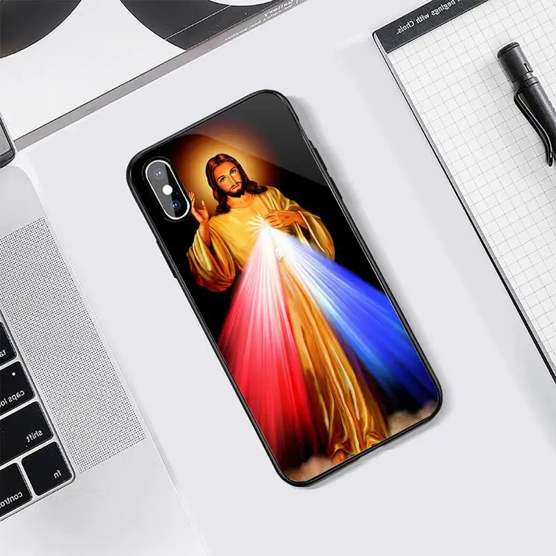 

Faith Christian Religious Jesus Phone Cases Tempered glass For iphone 5C 6 6S 7 8 plus X XS XR 11 PRO MAX