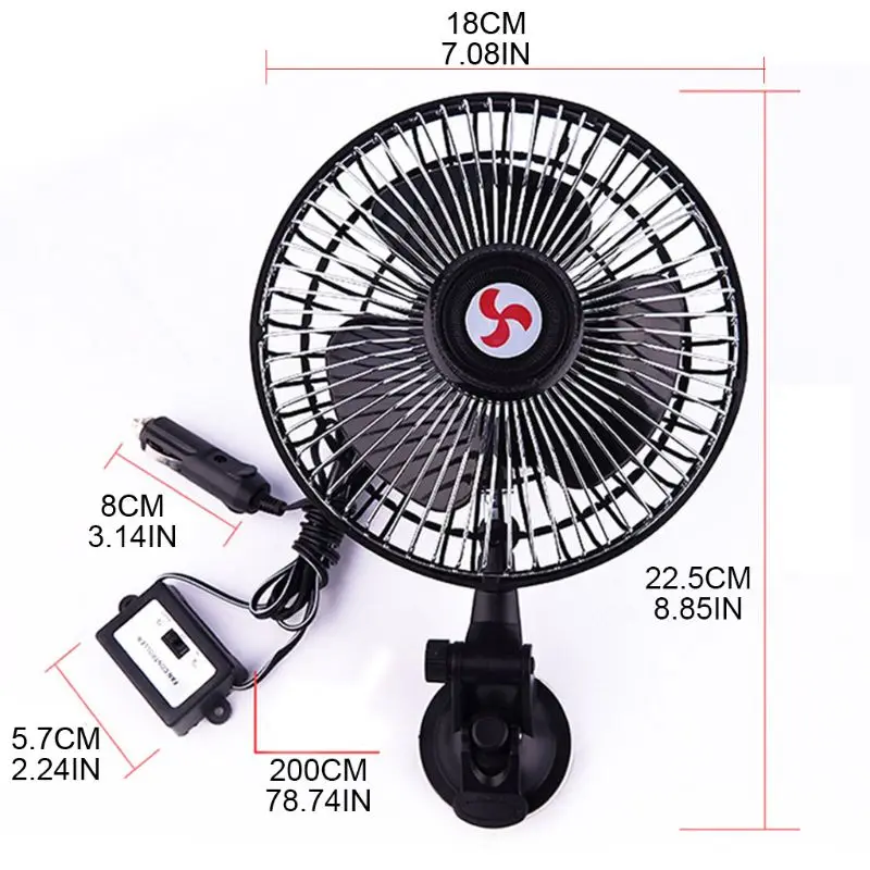 

2021 Новый охлаждающий Электрический автомобильный вентилятор на присоске 12 В/24 В автомобильный мощный многоцелевой