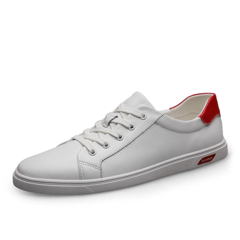 Classic Leather Shoes Summer Breathable Fashion Sneakers Black White Men Platform Original Walking %H8922 | Обувь