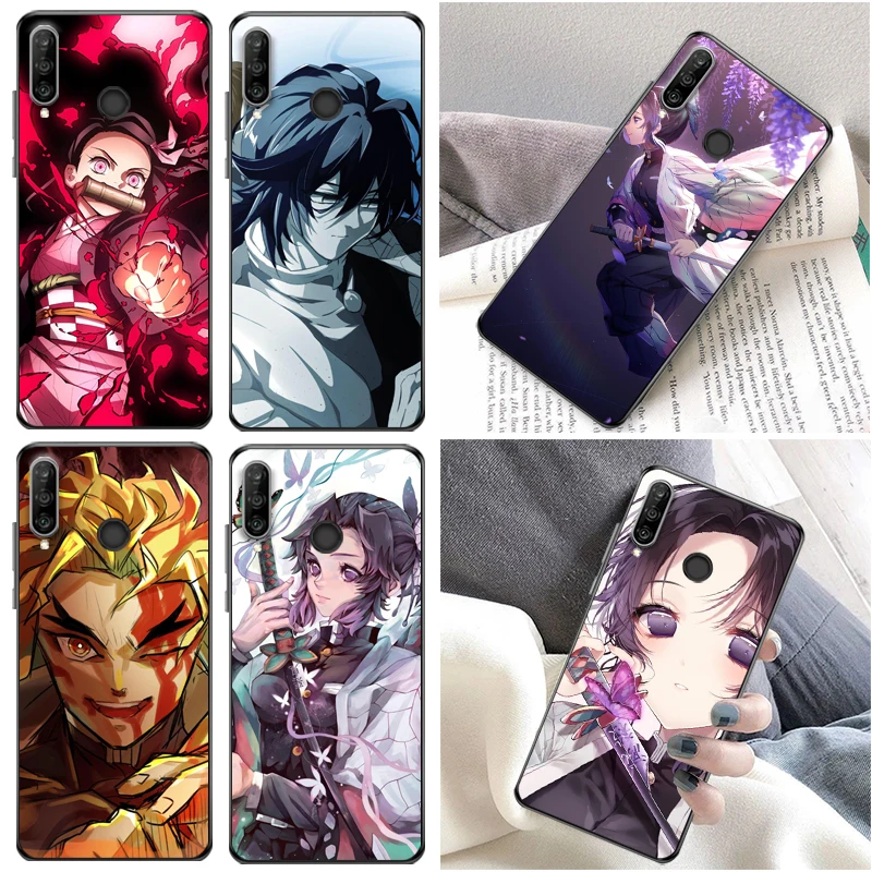

Demon Slayer Kamado Nezuko Agatsuma Zenitsu Kamado Tanjirou Kimetsu No Yaiba Phone Case For Huawei P30 Pro Lite Funda Carcasa