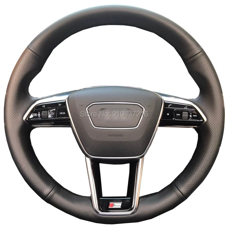 

Для Audi A6L Q5L Q3 Q7 A4L S3 S5 TTDIY кожи прошитая вручную чехол рулевого колеса автомобиля