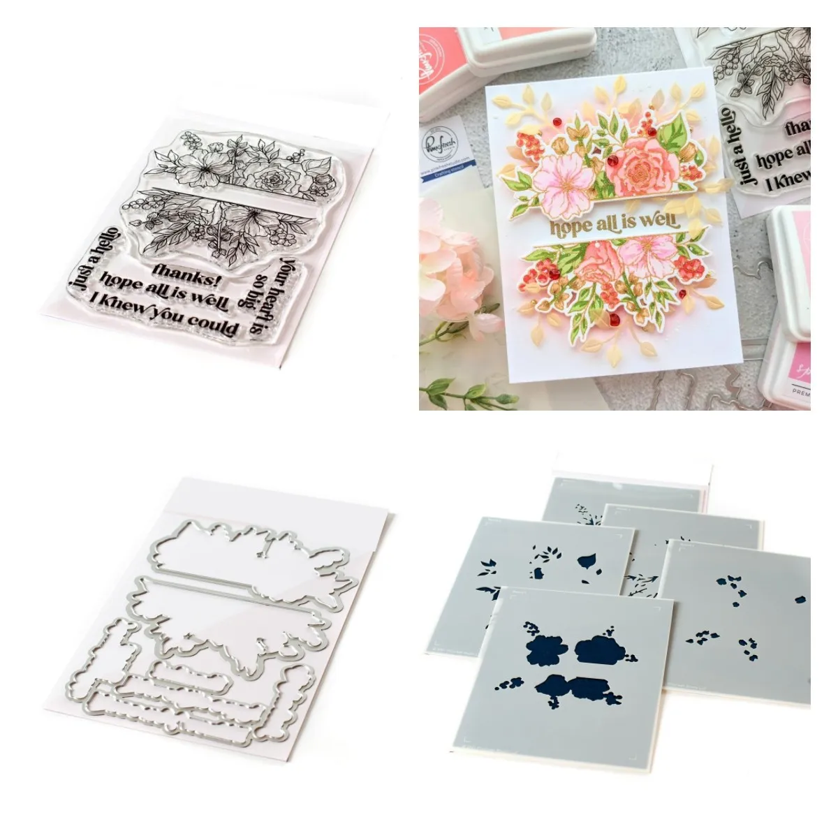 

JUST A HELLO FLORAL Metal Cutting Dies Stamps Stencil Scrapbook Diary Decoration Stencil Embossing Template DIY Greeting Card