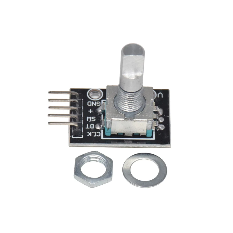 

Factory Wholesale 50pcs/Lot KY-040 360 Degrees Rotary Encoder Module Brick Sensor Switch Development for Arduino