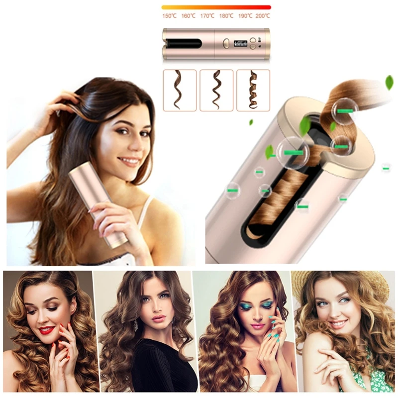 Щипцы для завивки волос с светодиодный-дисплеем 5000 мАч 6 видов | Красота и