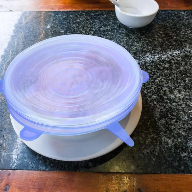 12 шт. сохраняющий свежесть крышки растягивающиеся из силикона Еда Обёрточная