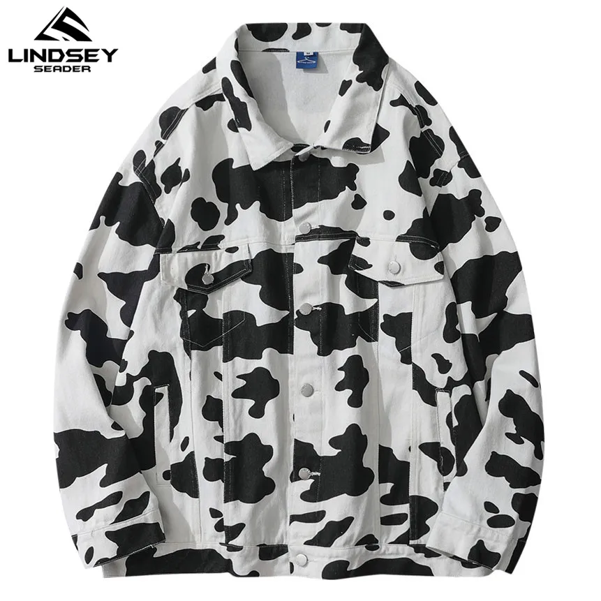 Линдси сидер граффити с изображением коровы С принтом в виде Джинсовые куртки