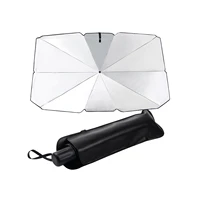 tioodre car umbrella ultraviolet resistant sun shade protective foldable car parasol with leather storage bag for car protection