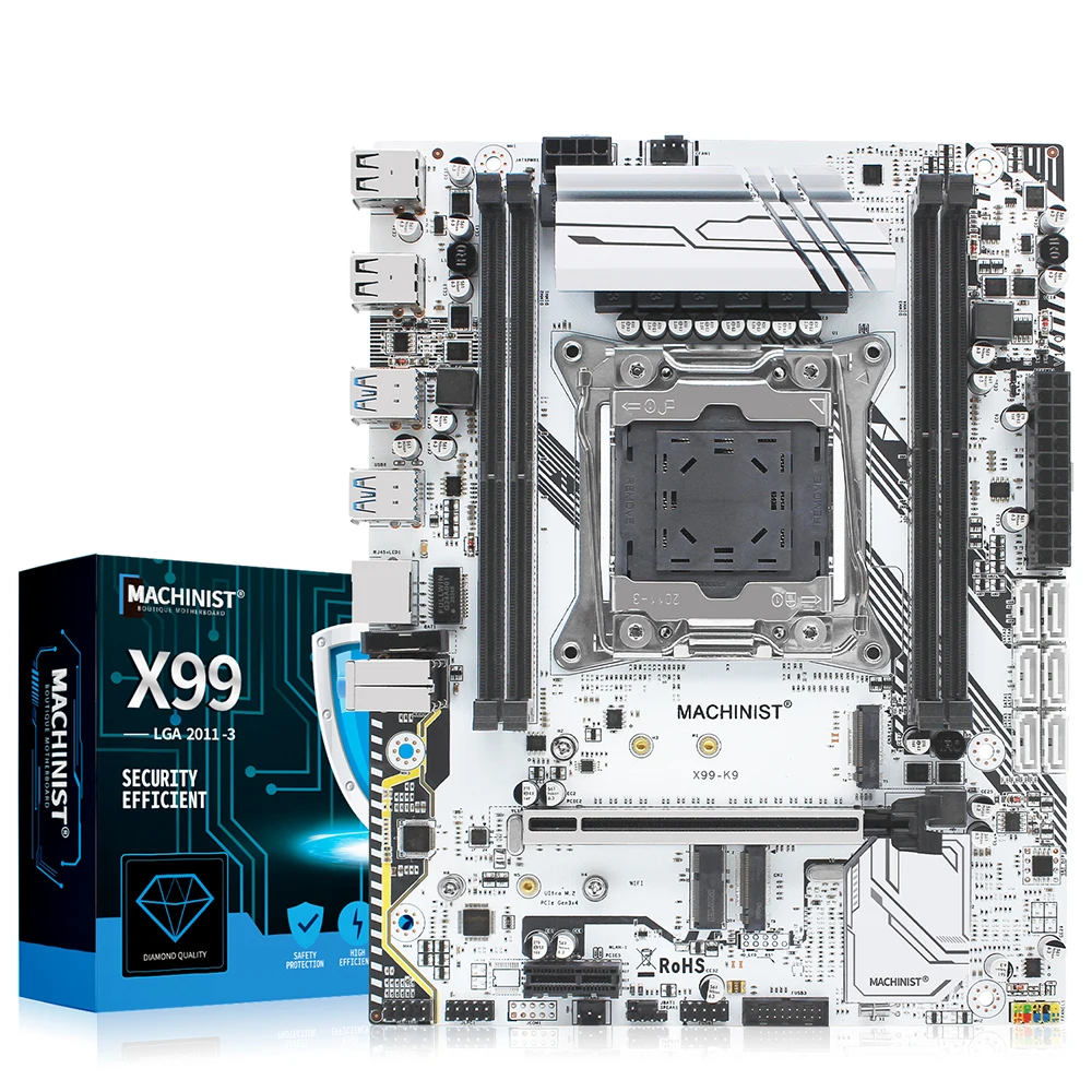 Online MASCHINIST X99 Motherboard LGA 2011-3 Set Kit Intel Xeon E5 4620 V3 Prozessor DDR4 32G(4*8G)2666MHz RAM M-ATX NVME M.2 SSD X99-K9