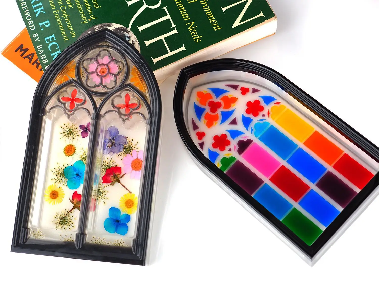 Caja de almacenamiento de resina epoxi de cristal, gabinete de almacenamiento de ventana de Iglesia, molde de silicona, ventana de sauce, joyer&iacute;a, caja de almacenamiento de cosm&eacute;ticos-1