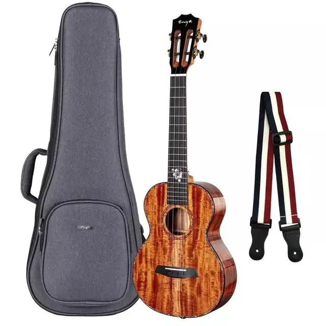 

Enya концертный Тенор укулеле, полностью твердая гитара из акации, мини-гитара гавайская для профессионального игрока с пикапом, сумка для по...